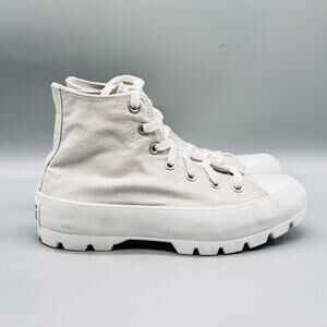 Converse Shoes Womens 8 Gray Canvas Chucks All Star Lug Sole High Top Sneaker
